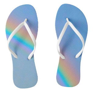 Personalised natural real rainbow thongs