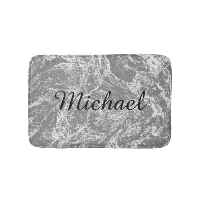 Personalised Nature Abstract Bath Mat (Front)