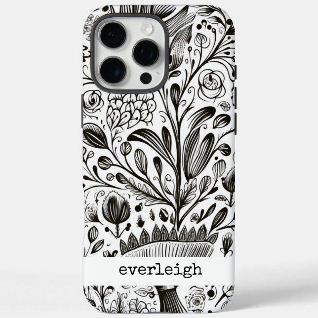 Personalised Nature Doodles Case-Mate iPhone Case (Back)