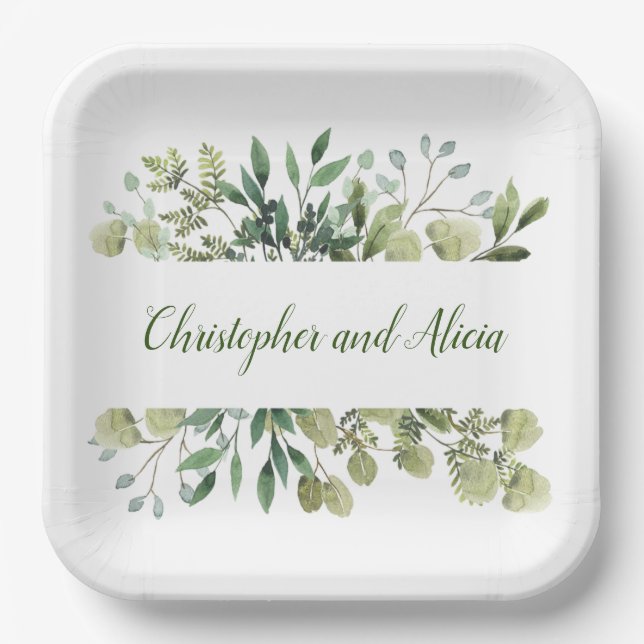 personalised nature paper plate (Front)