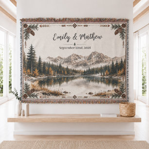 Personalised Nature Woven Throw Blanket