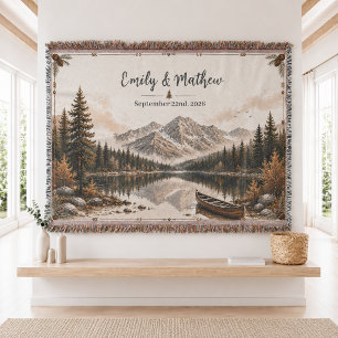 Personalised Nature Woven Throw Blanket
