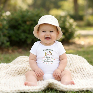 Personalised Nature's Watercolor Hummingbird Baby Bodysuit