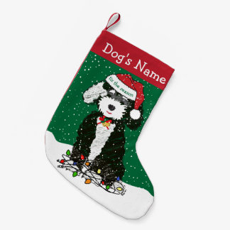 Personalised Naughty Bernedoodle Small Christmas Stocking