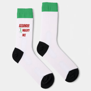 Personalised Naughty or Nice Christmas Socks