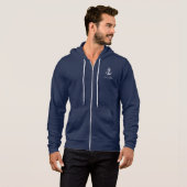Personalised Nautical Anchor And Rope Boat Name Hoodie (Front Full)