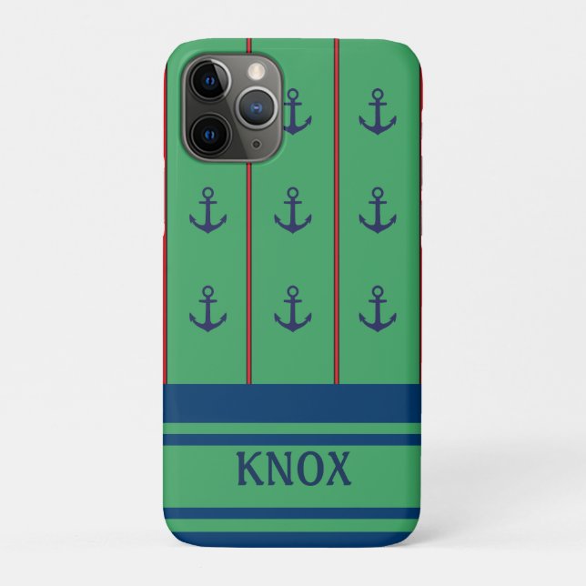 Personalised Nautical Anchor iPhone Case | Custom  (Back)