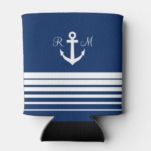 Personalised nautical anchor wedding can coolers