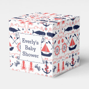 Personalised Nautical Baby Shower Gift Bag Favour Box