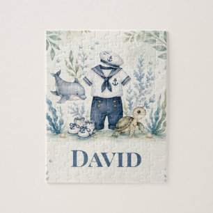 Personalised Nautical Birthday Greeting Card Jigsaw Puzzle