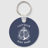 Personalised Nautical Captain Boat Name Anchor