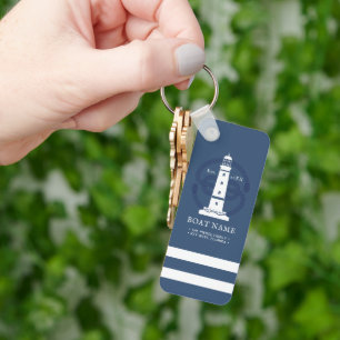 Personalised Nautical lighthouse Key Ring
