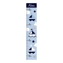 Personalised Nautical Sailboat Growth Chart