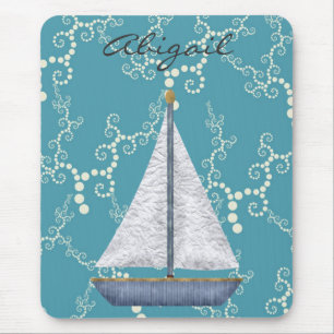 Personalised Nautical Sailboat Mousepad