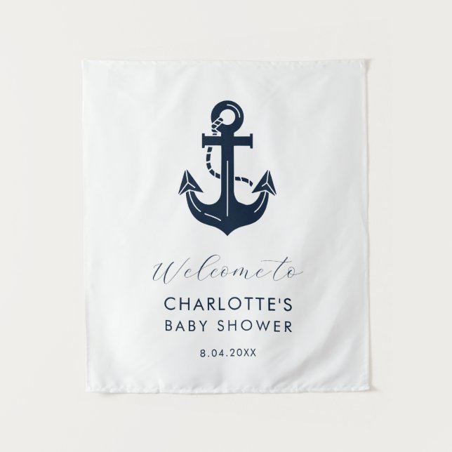 Personalised Nautical Sailor Mum-to-be Tapestry (Front)
