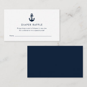 Personalised Nautical Shower Games Diaper Raffle Enclosure Card