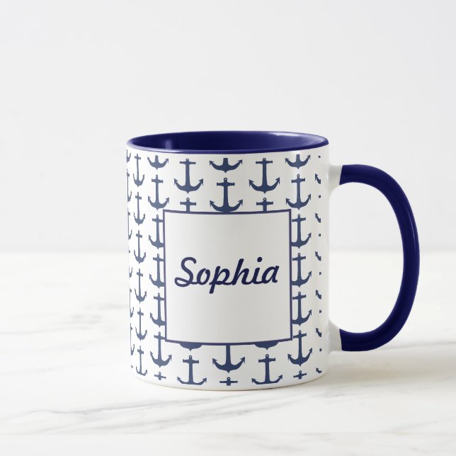 Personalised Nautical Theme Mug (Right)