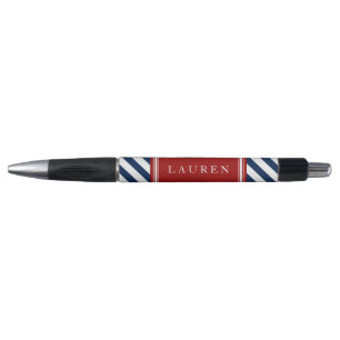 Personalised Navy and Red Stripes Pattern
