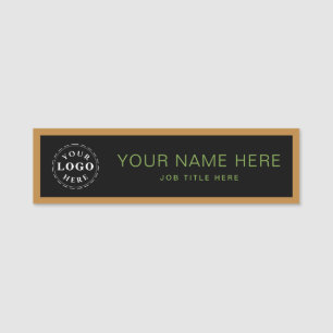 Personalised Navy Blue 3.5" X 1" Rectangle Name Tag
