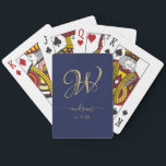 Personalised navy blue and white Signatur Playing Cards<br><div class="desc">Signature</div>