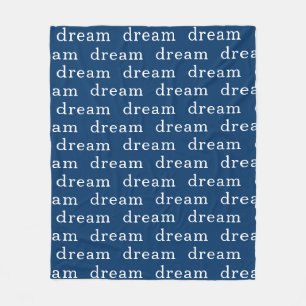 Personalised Navy Blue Repeating Name Fleece Blanket