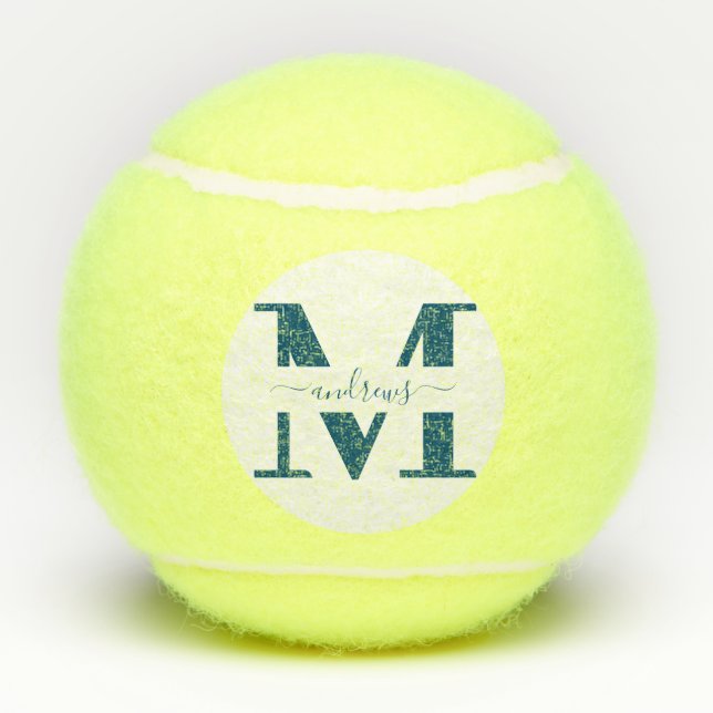 Personalised Navy Blue Tennis Ball (Back)