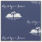 Personalised Navy Blue Wedding Fabric With Swans