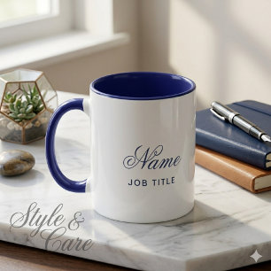 Personalised Navy Combo Custom Coffee Mug Name