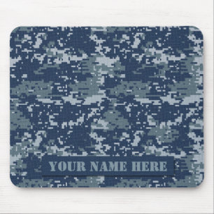 Personalised Navy Digital Camouflage Mousepad