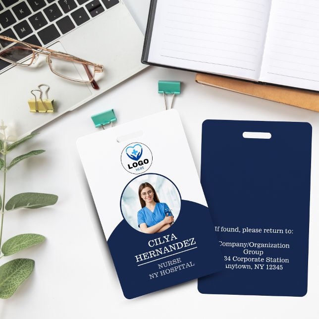 Personalised Navy Employee Photo ID Badge (Personalized Navy Employee Photo ID Badge)