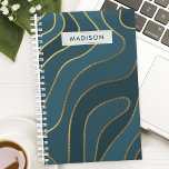Personalised Navy & Gold Abstract Planner<br><div class="desc">Elevate your organisation with this sophisticated planner featuring an abstract navy and gold design. The luxurious gold accents add a touch of glamour, while the customisable name or logo makes it uniquely yours. Perfect for the modern professional who appreciates a touch of elegance, this planner offers ample space for daily...</div>