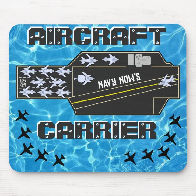 Personalised Navy Now's Aircraft Carrier 2.0 Mouse Pad (Front)