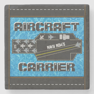 Personalised Navy Now's Aircraft Carrier Stone Coaster