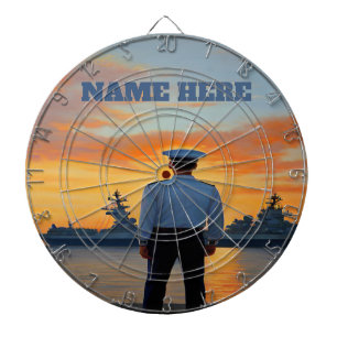 Personalised Navy Sailor Dartboard