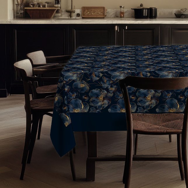  Personalised Navy Tablecloth Chic Gold Accent ( Personalized Navy Tablecloth Chic Gold Accent)