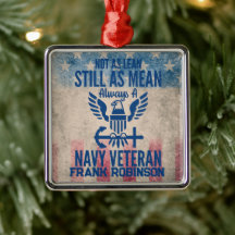 Personalised Navy Veteran Distressed USA Flag