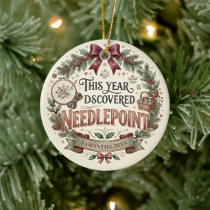 Personalised Needlepoint Christmas Ornament