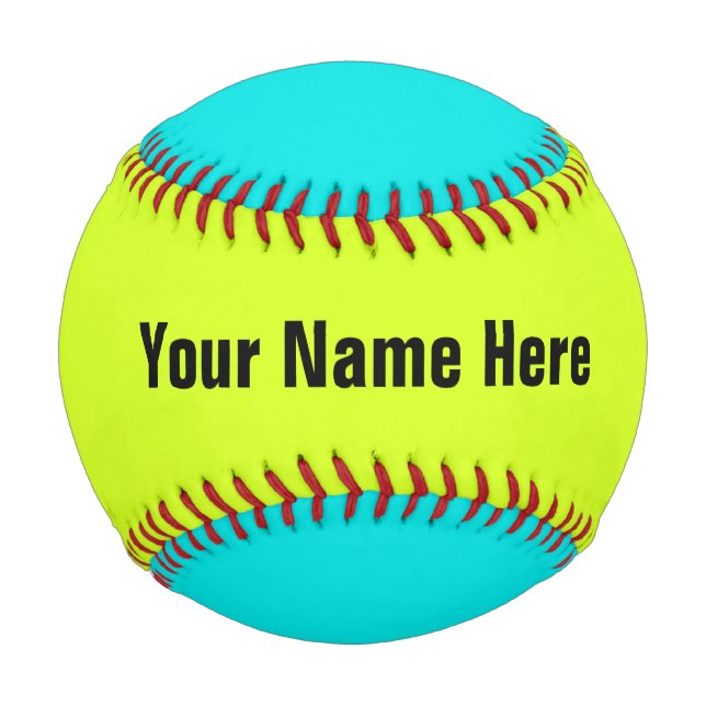 Personalised Neon Coloured Baseball (Back)