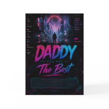 Personalised Neon Father’s Day Greeting Card