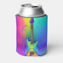 Personalised Neon Guitar, Psychedelic 