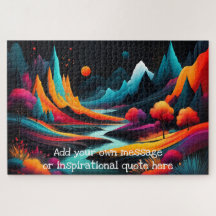 Personalised Neon Mountain River