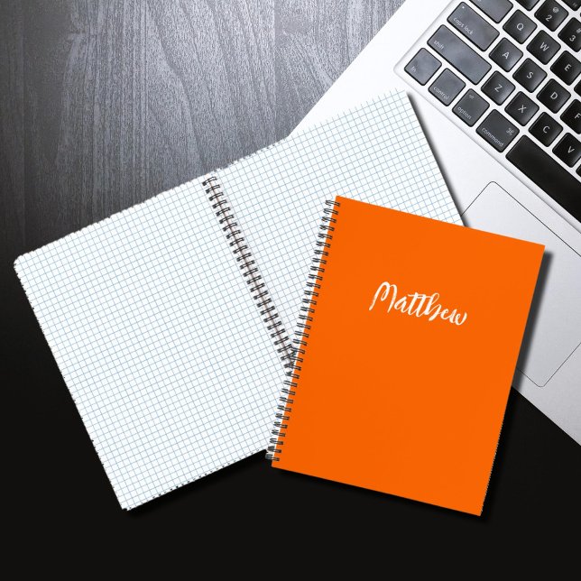 Personalised Neon Orange Notebook (Creator Uploaded)