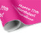 Personalised neon pink Birthday wrappingpaper