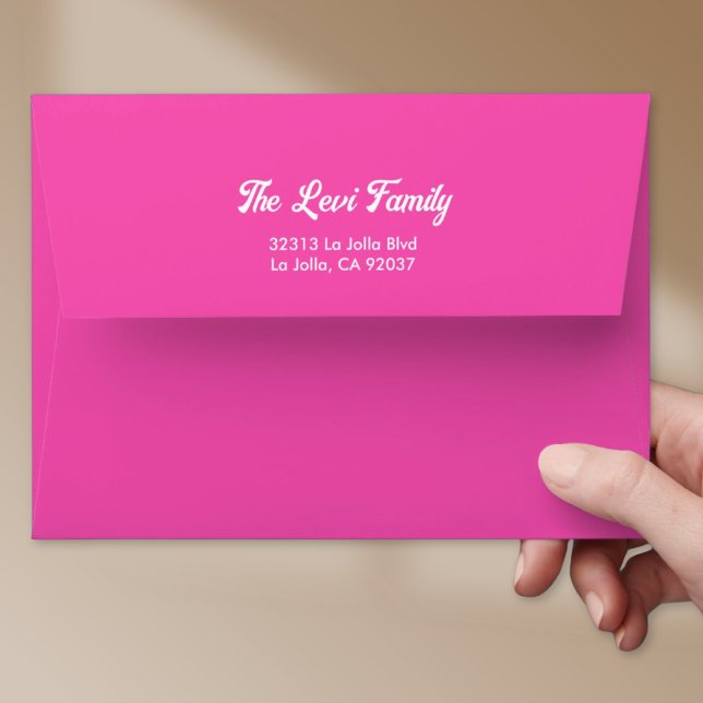 Personalised Neon Pink Invitation Envelopes (Personalized Neon Pink Invitation Envelopes)