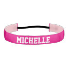Personalised neon pink non slip headband for girls