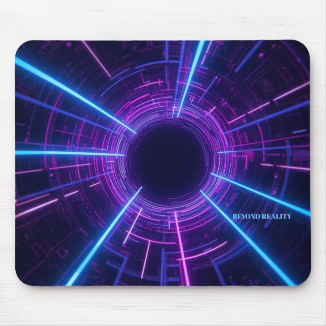 Personalised Neon Retro-Futuristic Gateway Mouse Pad (Front)