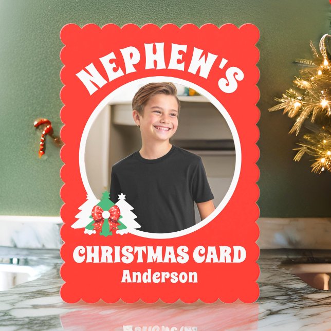 Personalised Nephew's Photo Christmas Holiday Card (Creator Uploaded)