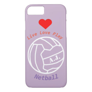 Personalised Netball Ball Design and Quote iPhone 8/7 Case
