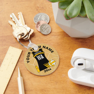 Personalised netball club members key ring