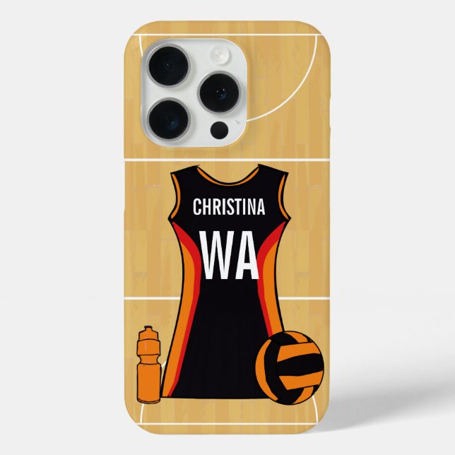 Personalised netball device case (Back)